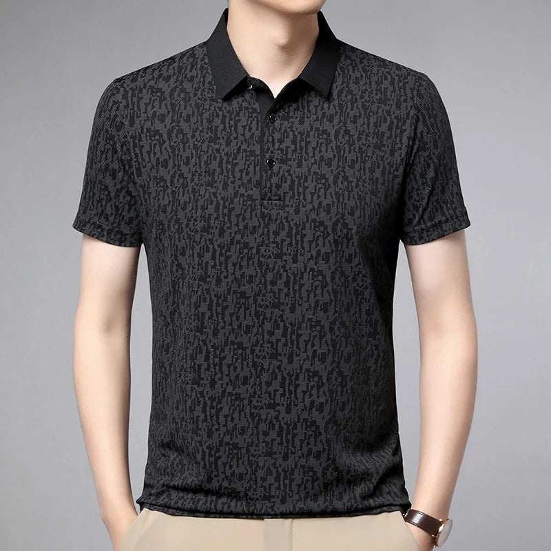 Auren Men's Jacquard Polo Shirt