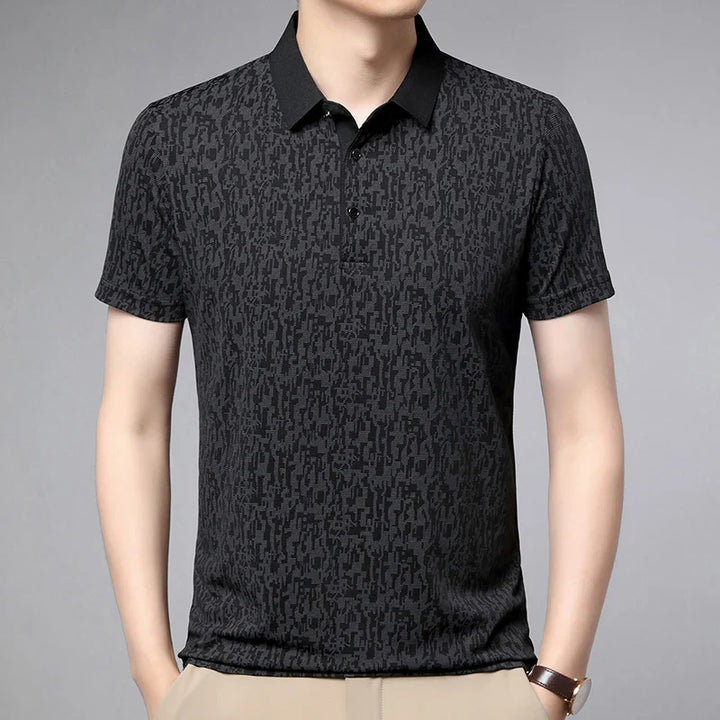 Auren Men's Jacquard Polo Shirt