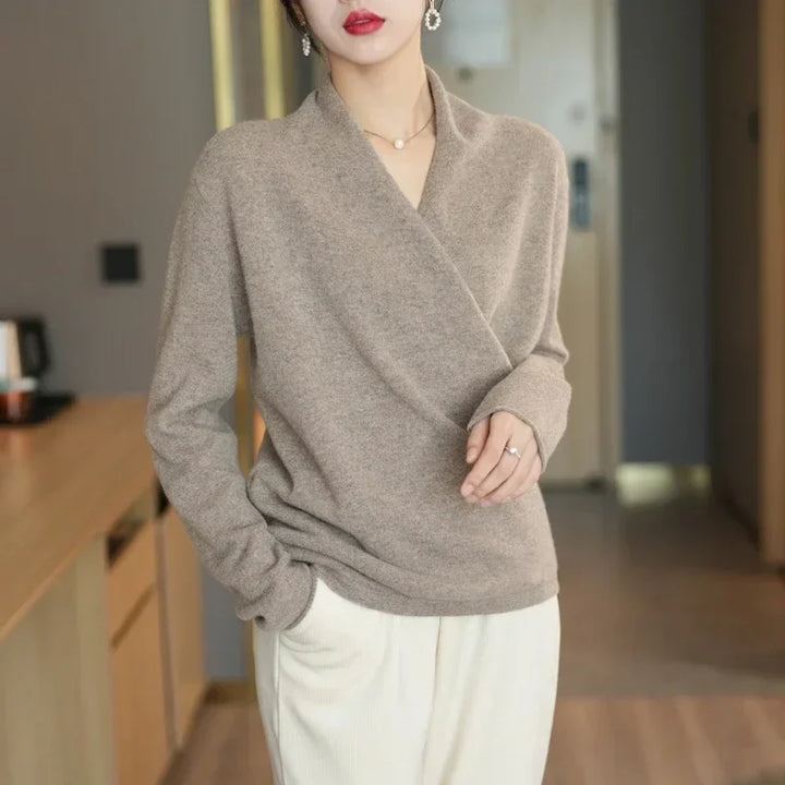 Crossover Wool Sweater