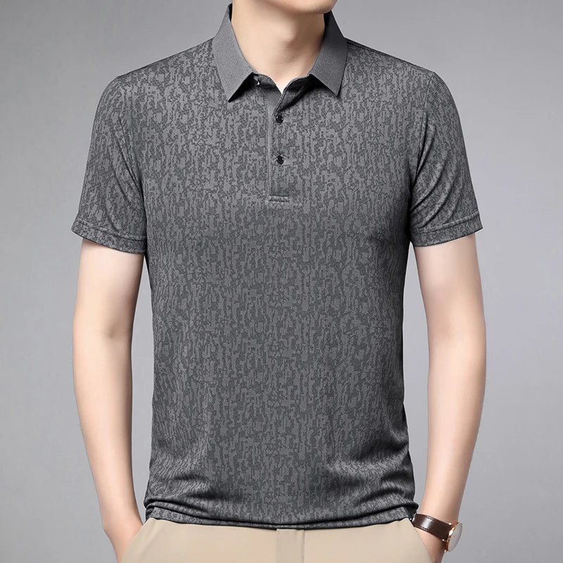 Auren Men's Jacquard Polo Shirt