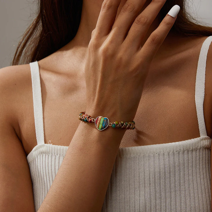 Ayla Heart Stone Bracelet