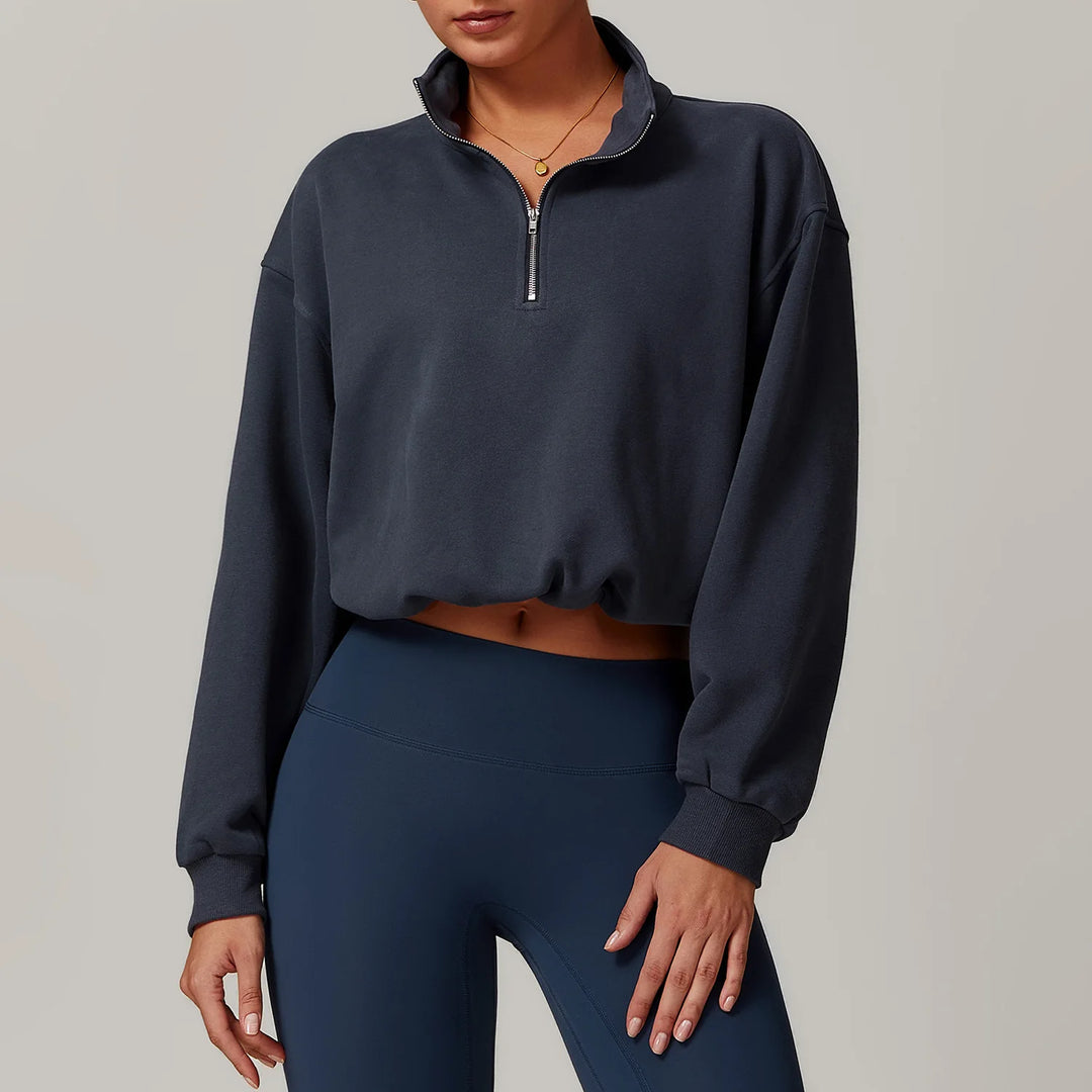 Cropped Quarter-Zip