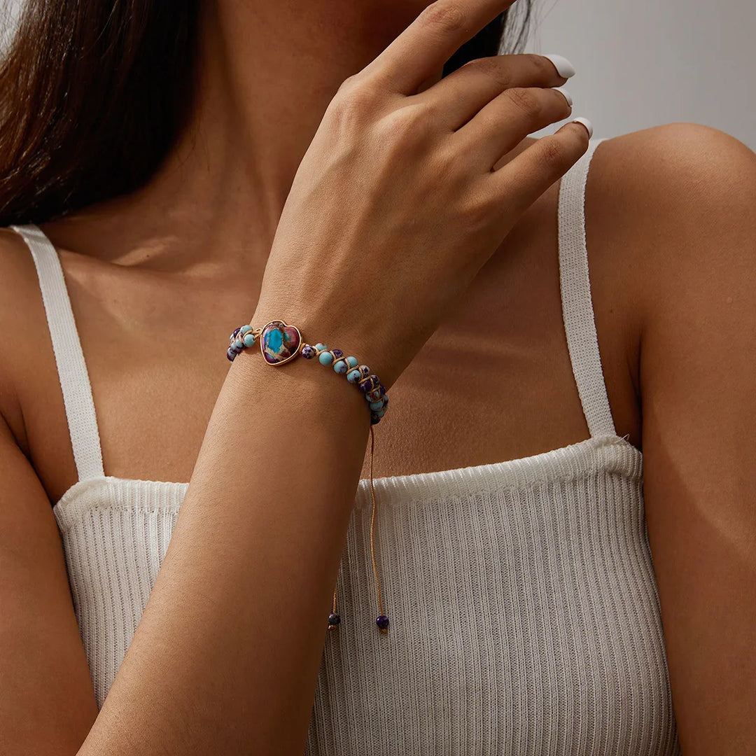 Ayla Heart Stone Bracelet