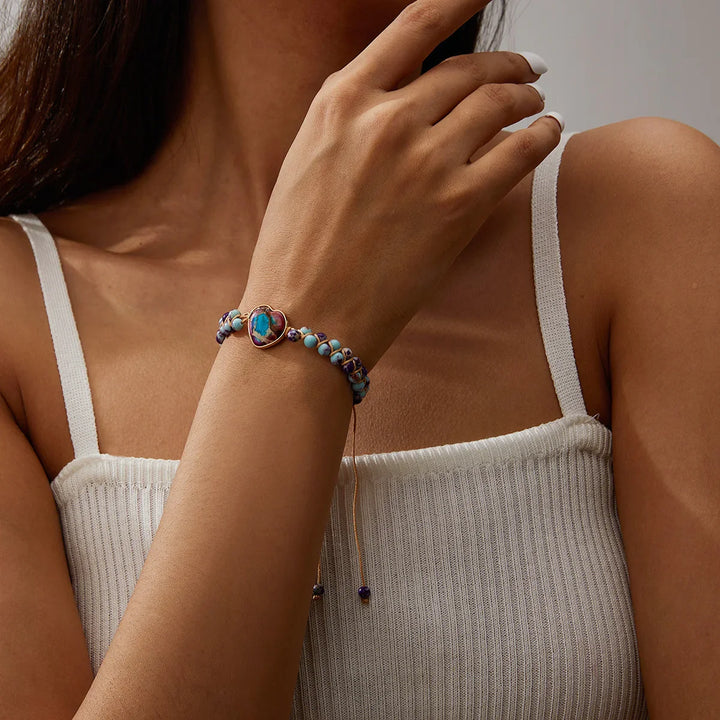 Ayla Heart Stone Bracelet