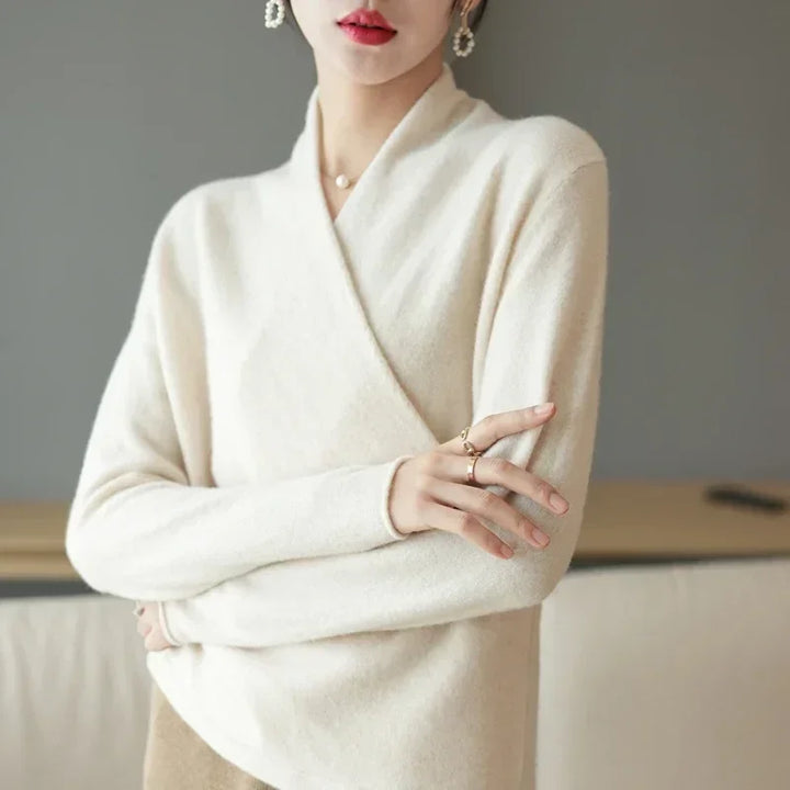 Crossover Wool Sweater