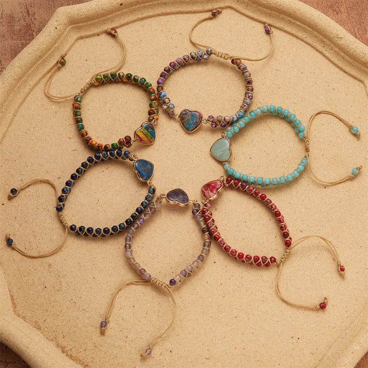 Ayla Heart Stone Bracelet