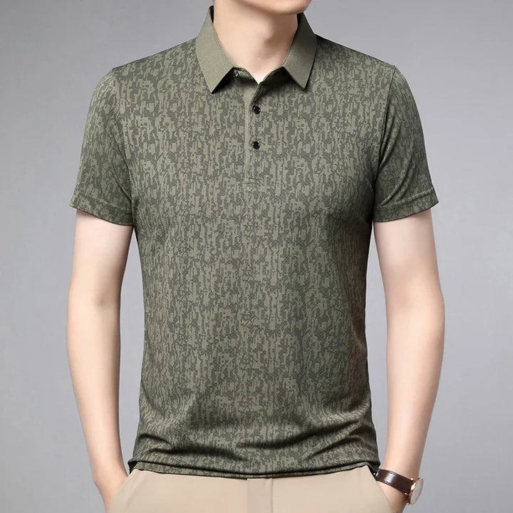 Auren Men's Jacquard Polo Shirt