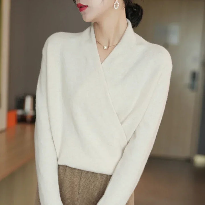 Crossover Wool Sweater
