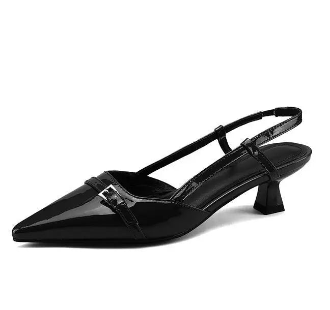 Shine Point Slingback Heels