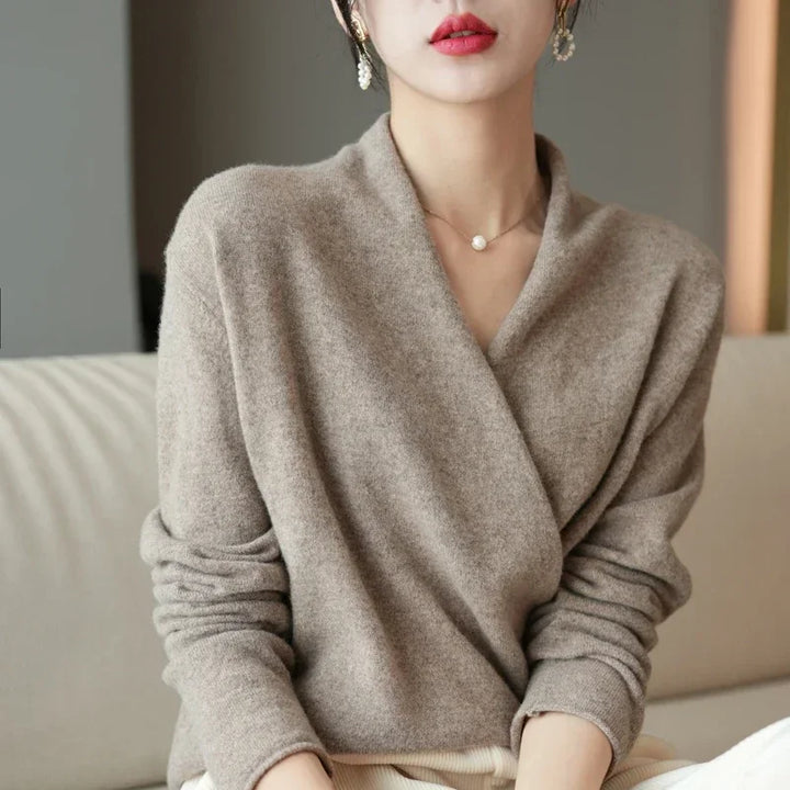Crossover Wool Sweater
