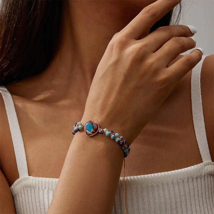 Ayla Heart Stone Bracelet