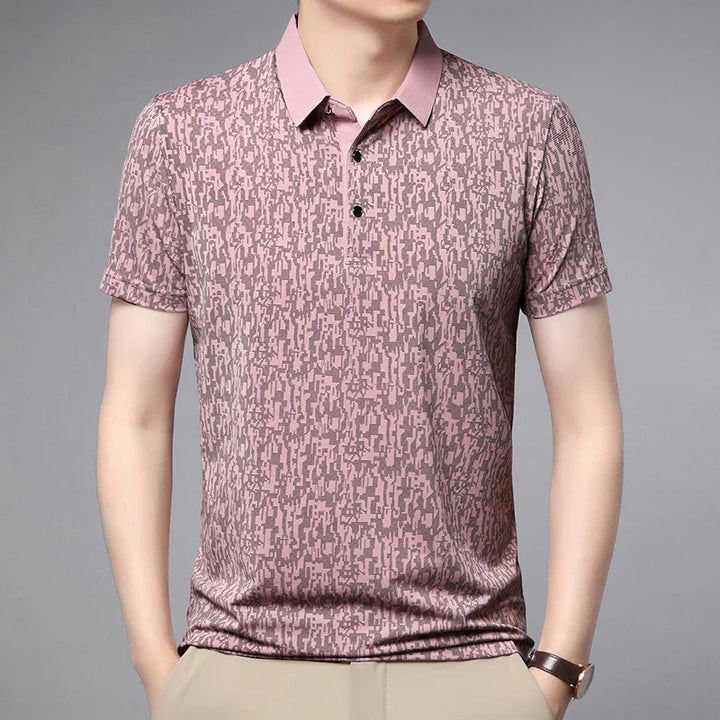 Auren Men's Jacquard Polo Shirt