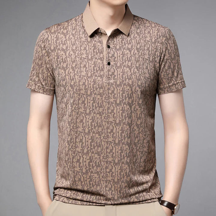 Auren Men's Jacquard Polo Shirt