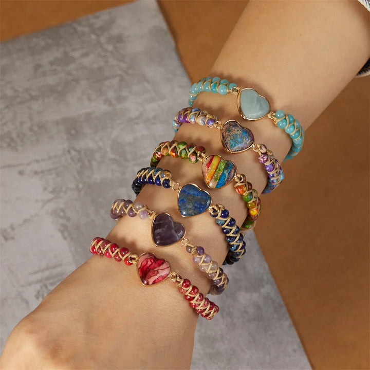 Ayla Heart Stone Bracelet
