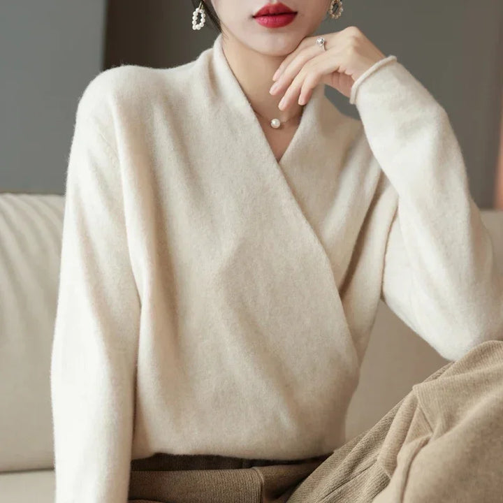 Crossover Wool Sweater
