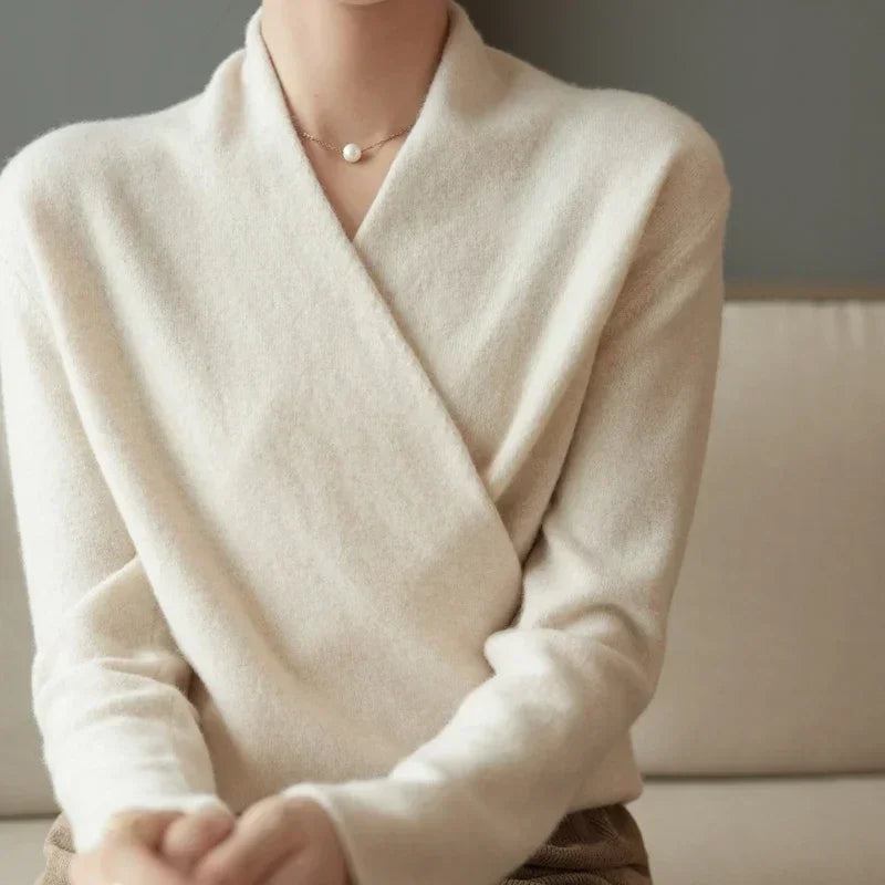 Crossover Wool Sweater