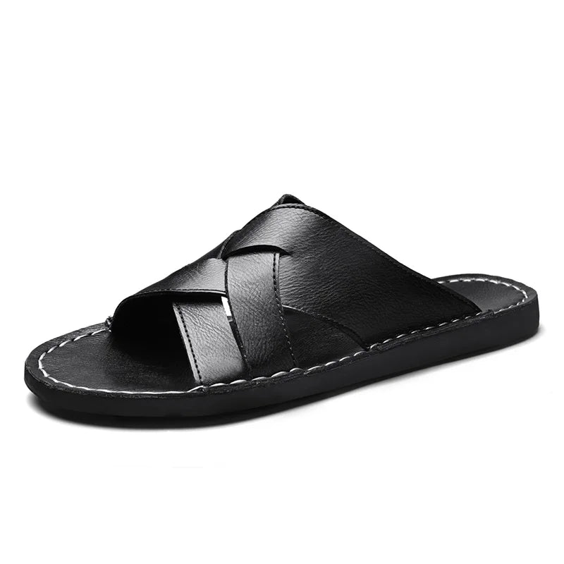 Kairo Genuine Leather Crossover Sandals