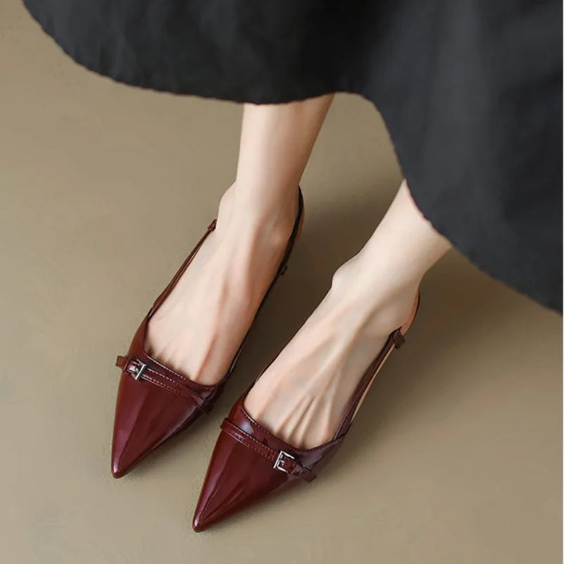 Shine Point Slingback Heels