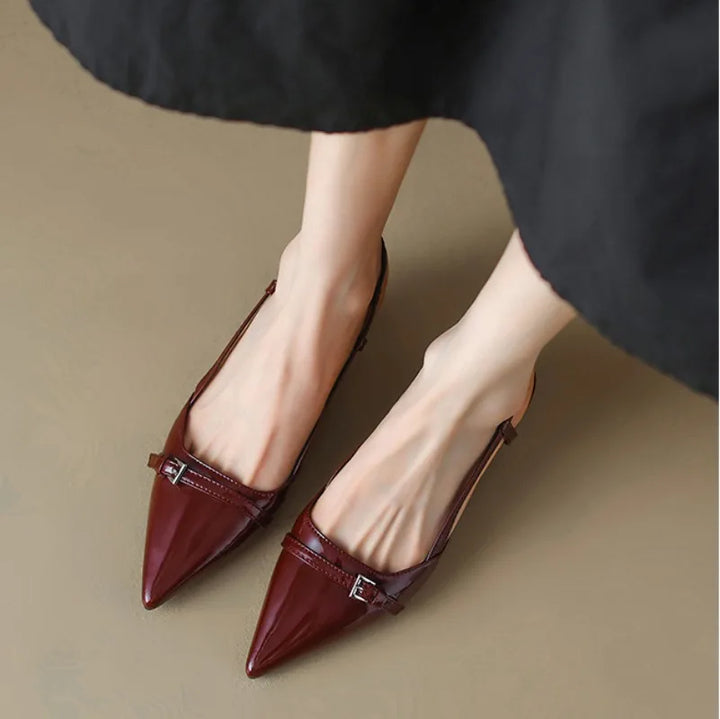 Shine Point Slingback Heels