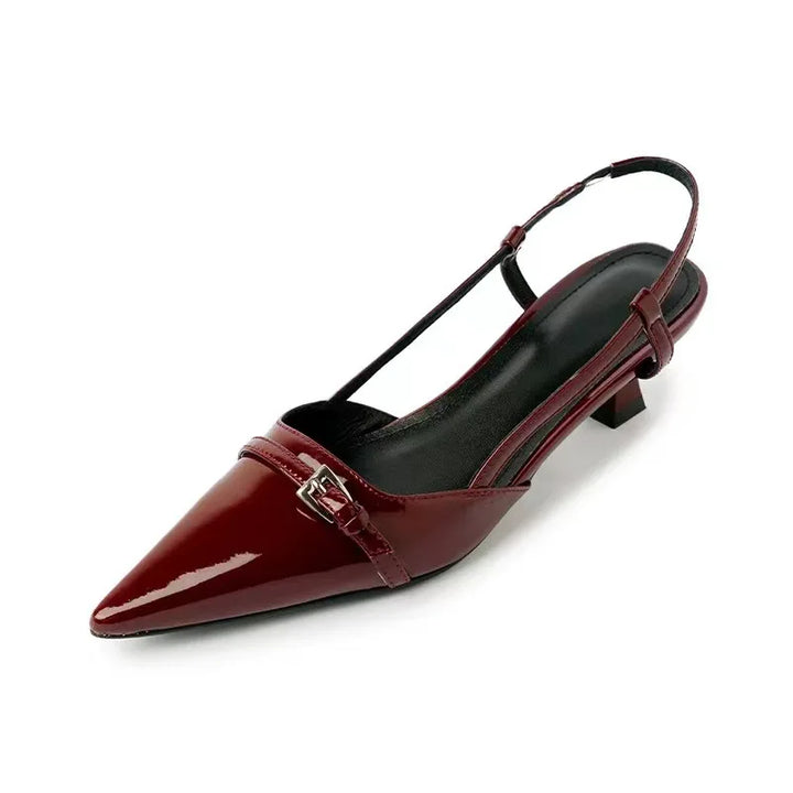 Shine Point Slingback Heels