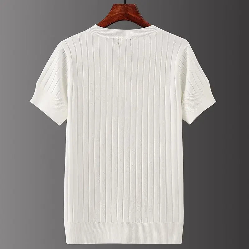 Evren Men's Ribbed V-Neck Tee