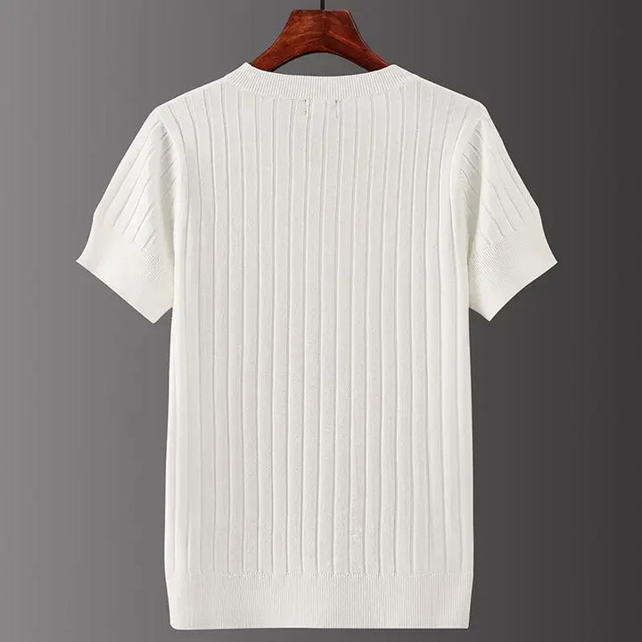 Evren Men's Ribbed V-Neck Tee